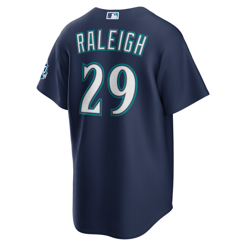 Seattle Mariners Cal Raleigh Nike Home Stadium 50th Season Patch Jersey - White