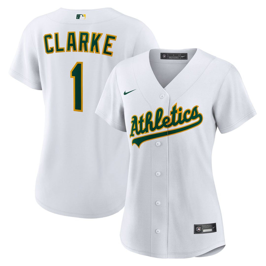 Athletics Denzel Clarke Nike Women's Home Replica Jersey - White
