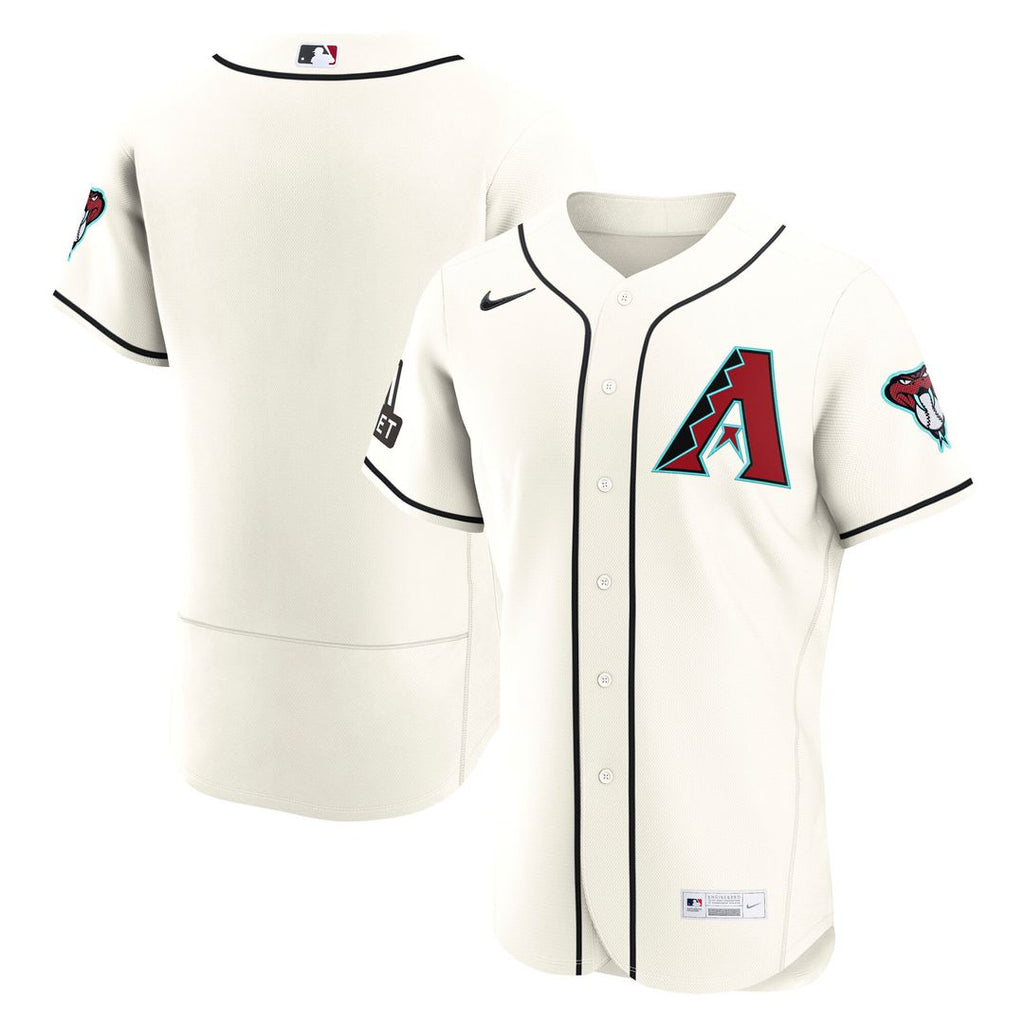 Arizona Diamondbacks Nike Home Sponsor Patch Authentic Jersey - Cream