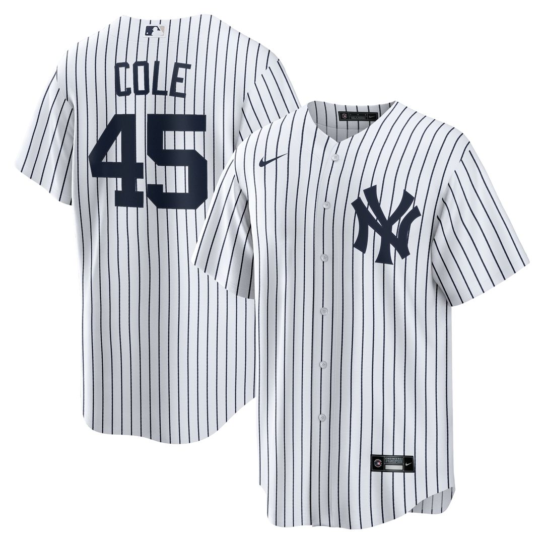 New York Yankees Gerrit Cole Nike Home Replica Player Name Jersey - White