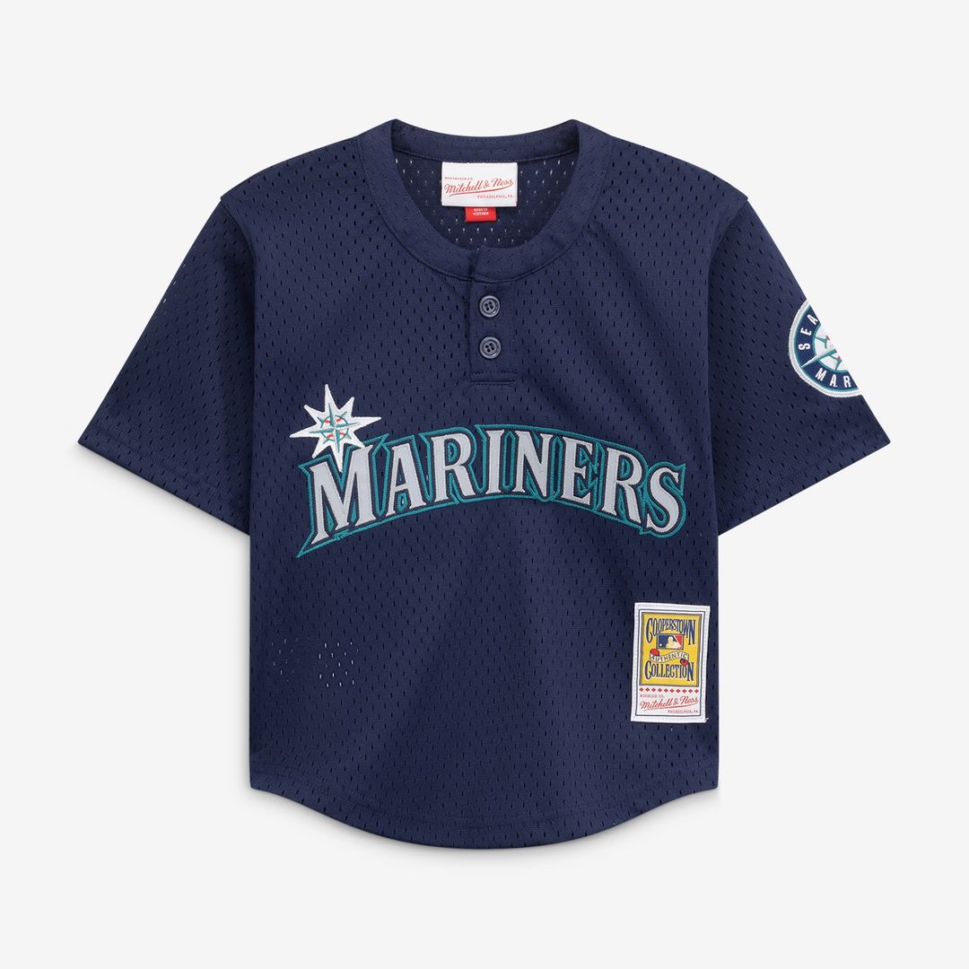 Seattle Mariners Ken Griffey Jr. Mitchell & Ness Preschool Cooperstown Mesh Batting Practice Jersey - Navy