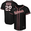 Washington Nationals James Wood Nike Youth Fashion Replica Player Jersey - Black