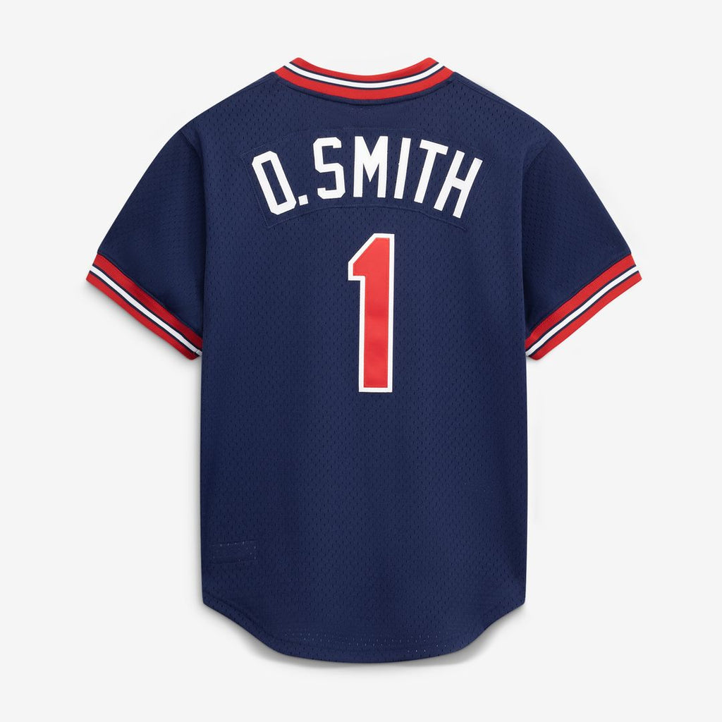 St. Louis Cardinals Ozzie Smith Mitchell & Ness Authentic Batting Practice Jersey - Navy