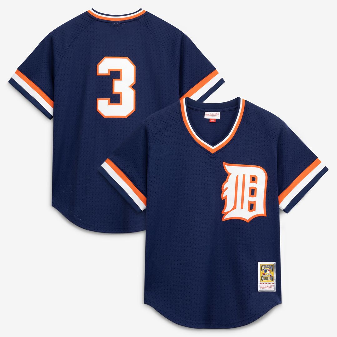 Detroit Tigers Alan Trammell Mitchell & Ness Authentic Batting Practice Jersey - Navy