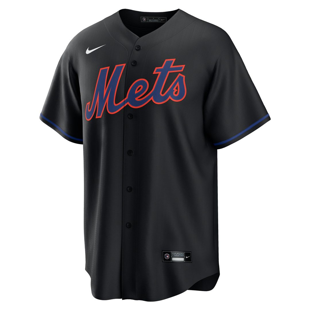 New York Mets Brandon Nimmo Nike Alternate Replica Jersey - Black