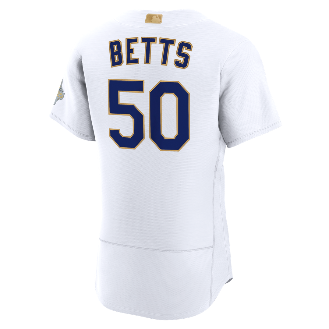Los Angeles Dodgers Mookie Betts Nike 2026 Gold Collection Authentic Jersey - White