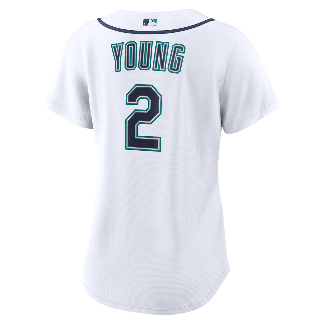 Seattle Mariners Cole Young Nike Women's Home Replica Jersey - White