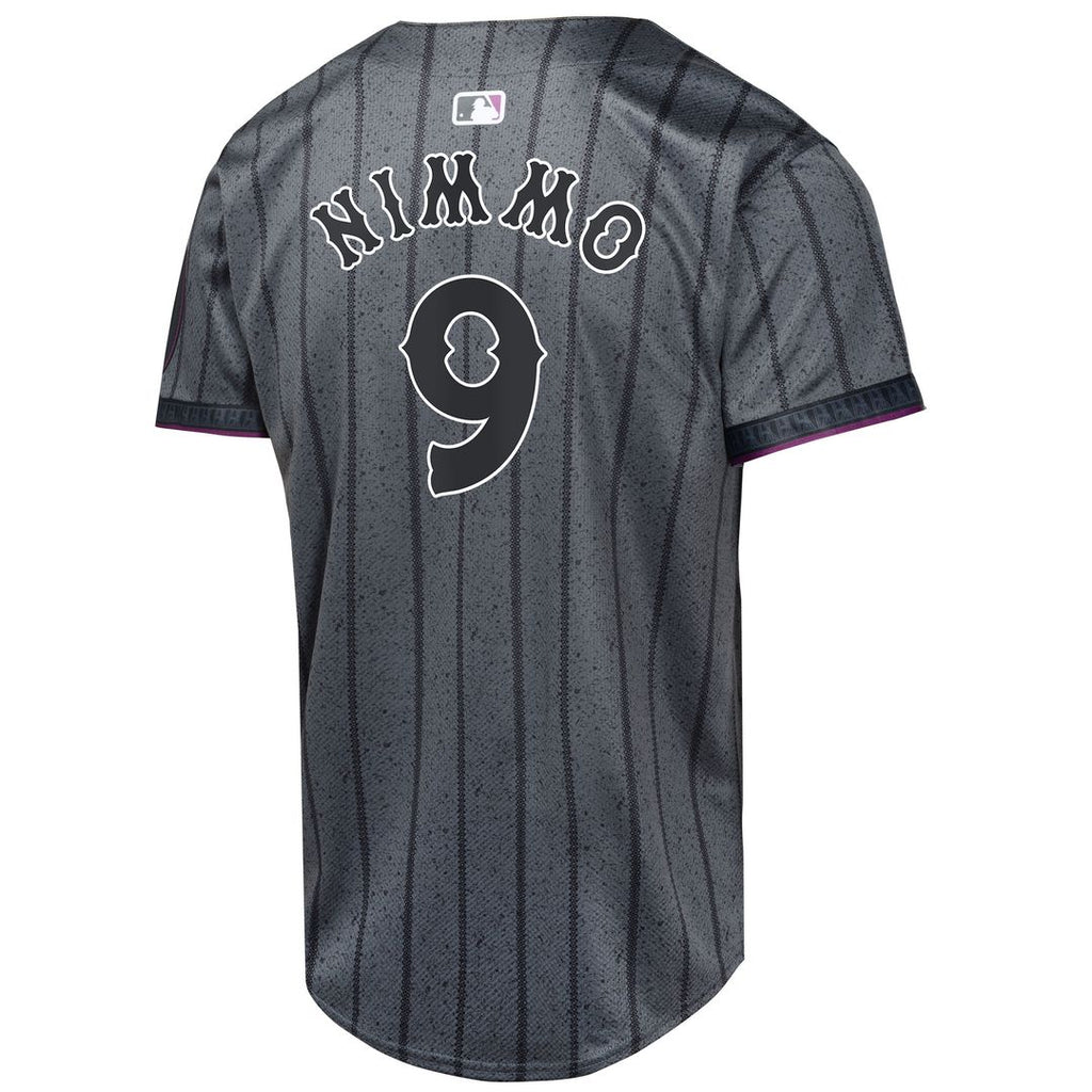 New York Mets Brandon Nimmo Nike Youth 2024 City Connect Limited Player Jersey - Graphite