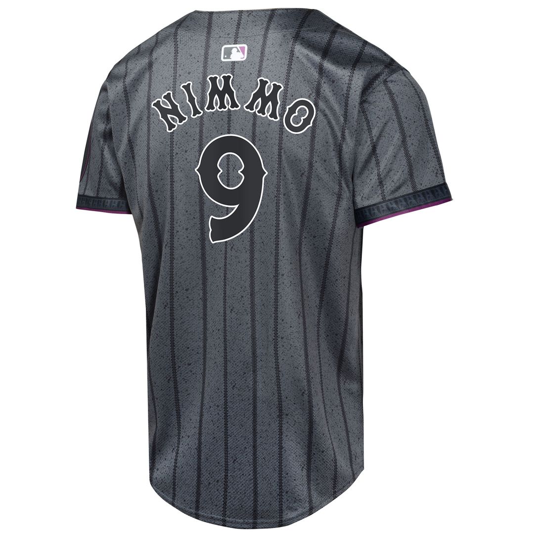 New York Mets Brandon Nimmo Nike Youth 2024 City Connect Limited Player Jersey - Graphite