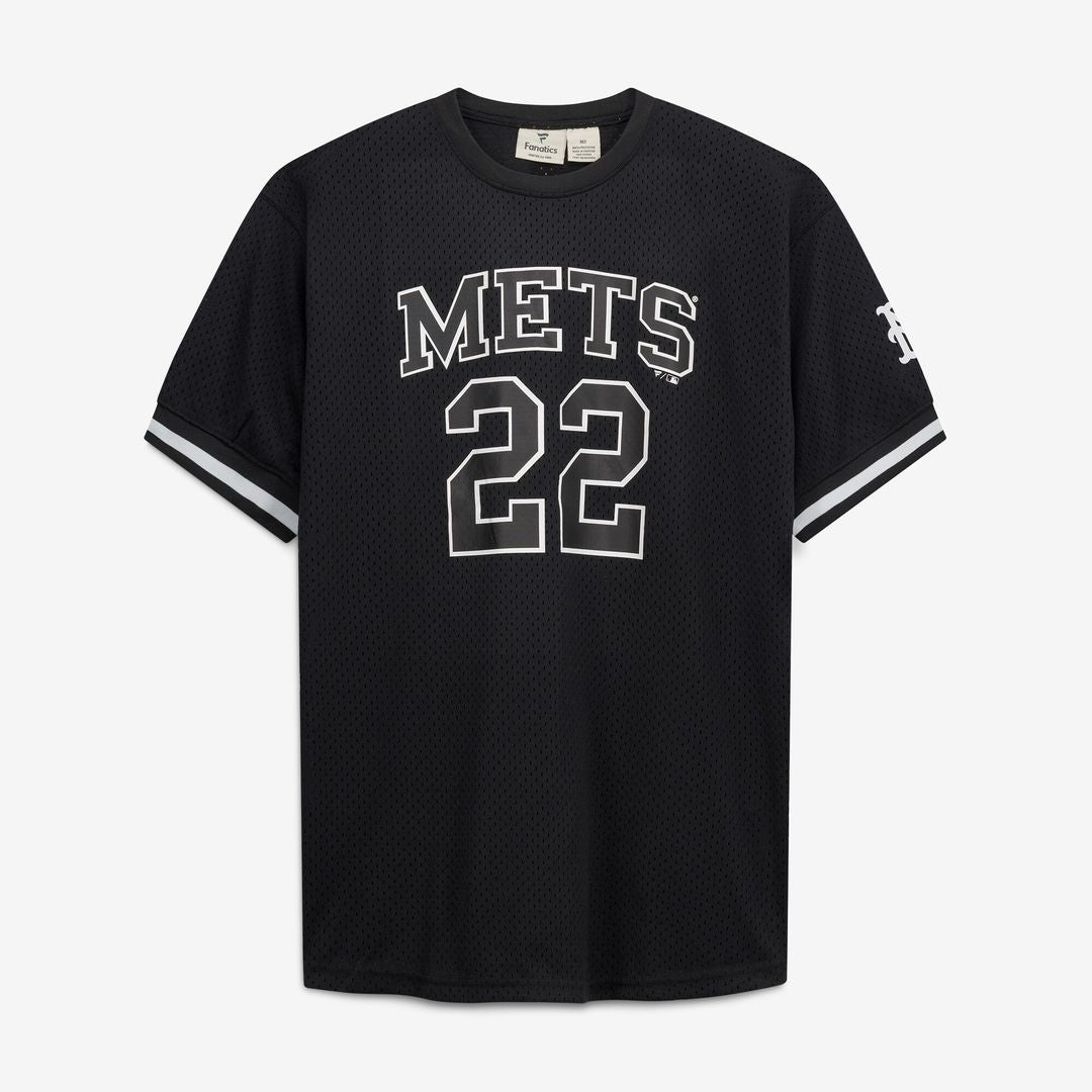 New York Mets Juan Soto Fanatics Big & Tall Heavyweight Mesh Jersey - Black/White