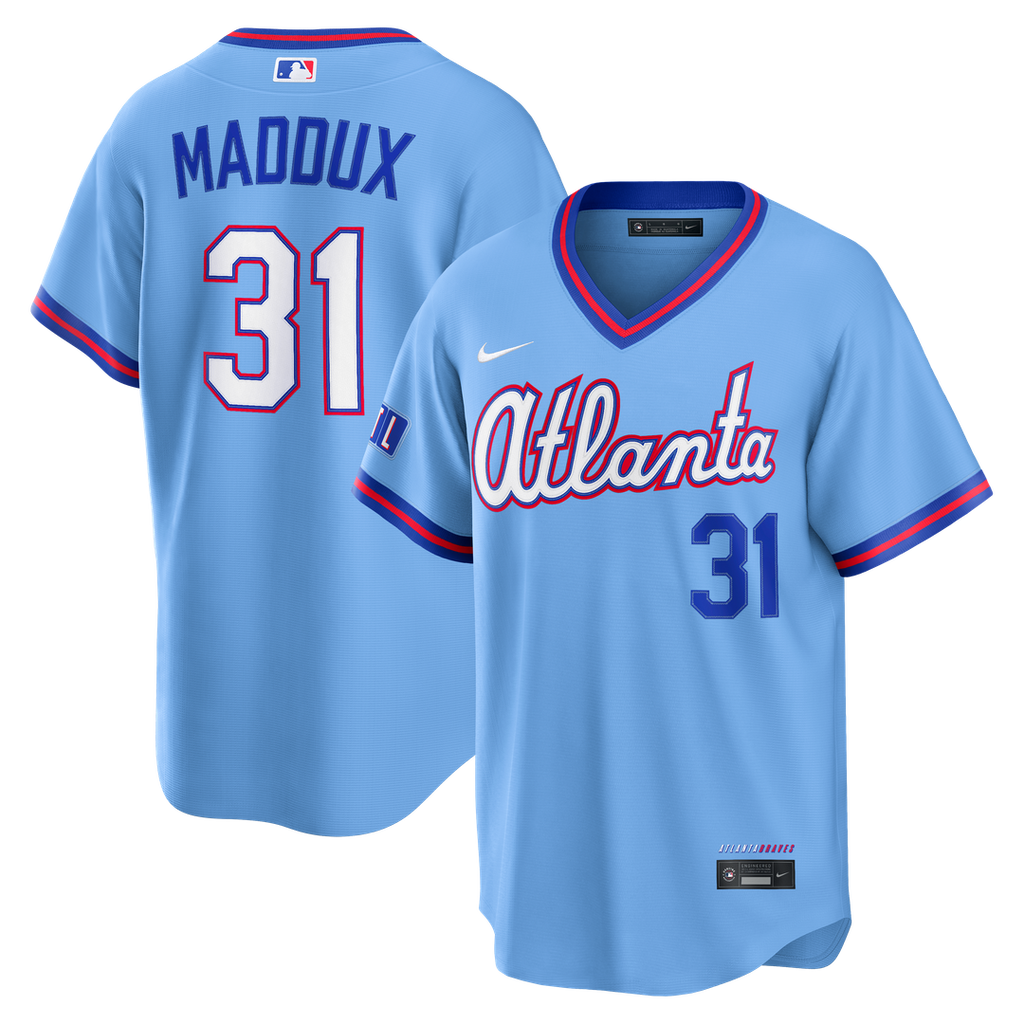 Atlanta Braves Greg Maddux Nike 2026 City Connect Stadium Jersey - Powder Blue