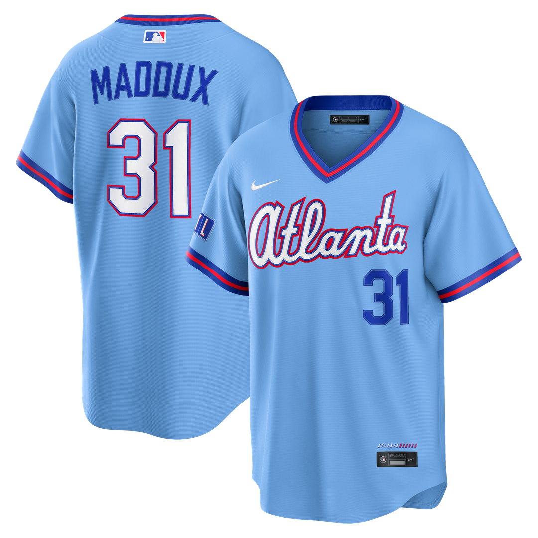 Atlanta Braves Greg Maddux Nike 2026 City Connect Stadium Jersey - Powder Blue