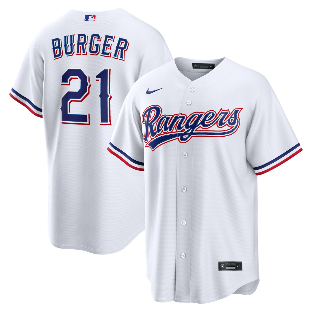 Texas Rangers Jake Burger Nike Home Replica Jersey - White