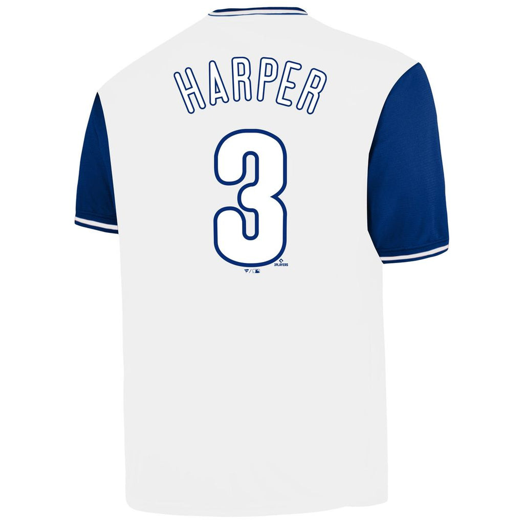 Philadelphia Phillies Bryce Harper Profile Big & Tall Name & Number Jersey - White