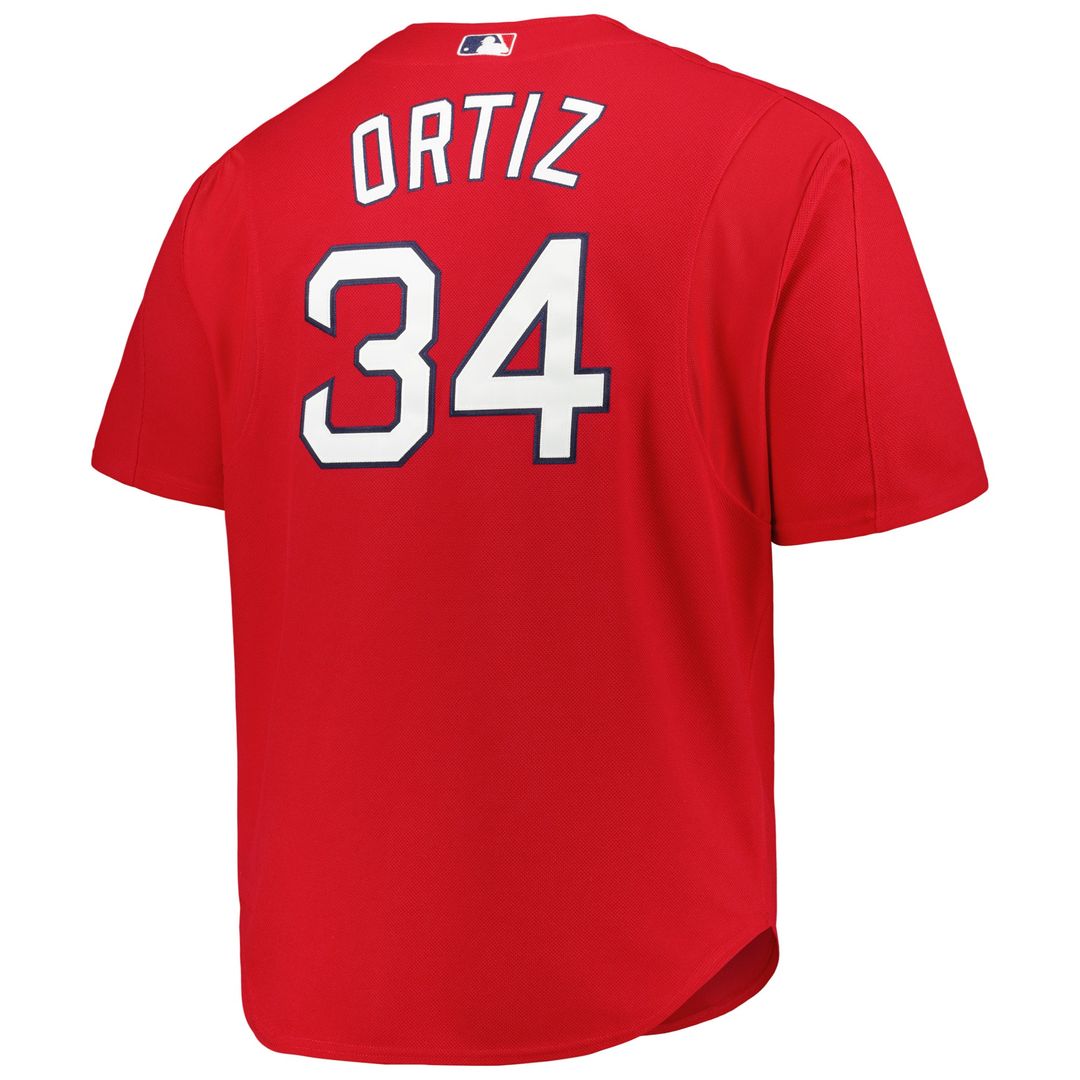 Boston Red Sox David Ortiz Mitchell & Ness Big & Tall Cooperstown Mesh Batting Practice Jersey - Red
