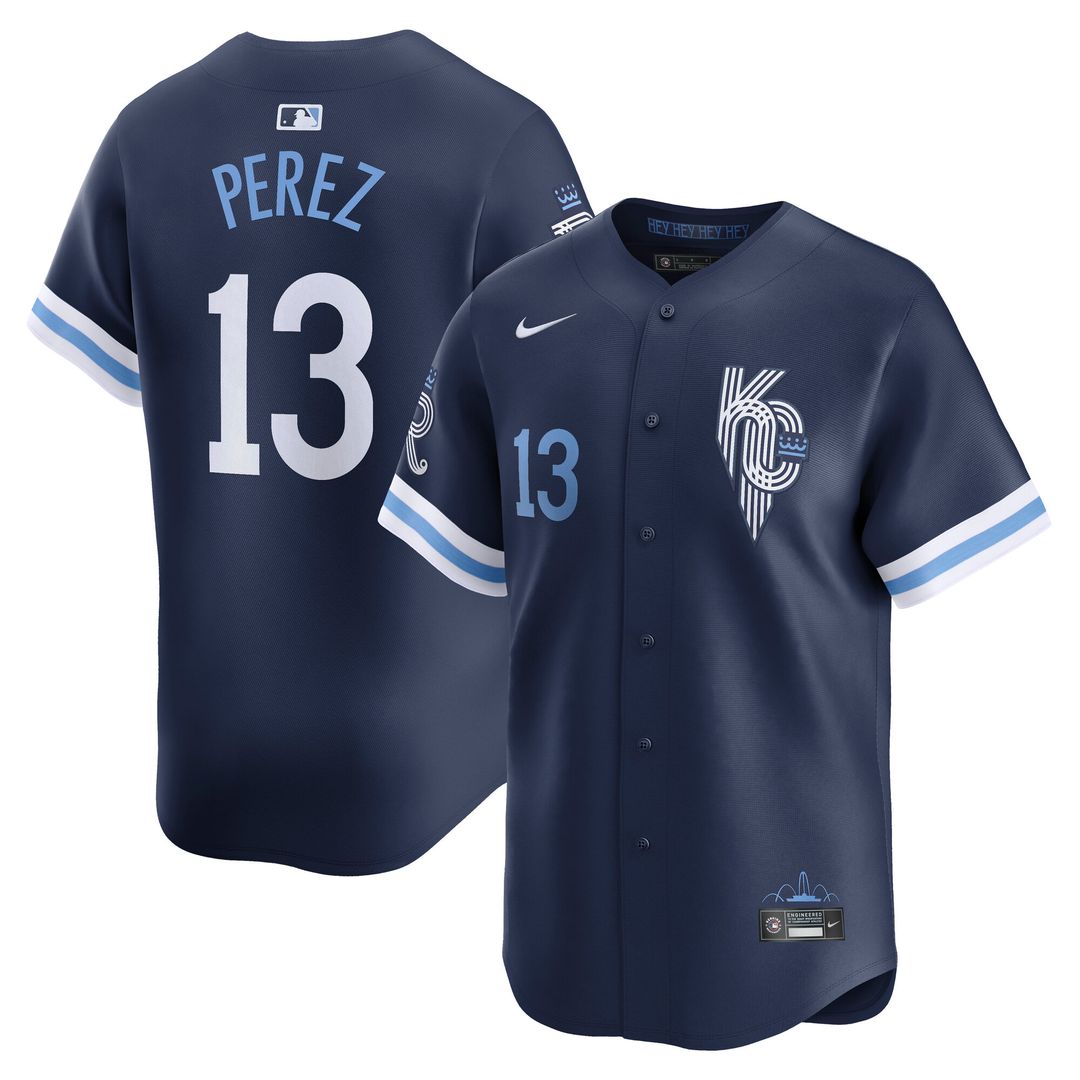 Kansas City Royals Salvador Perez Nike City Connect Limited Jersey - Navy