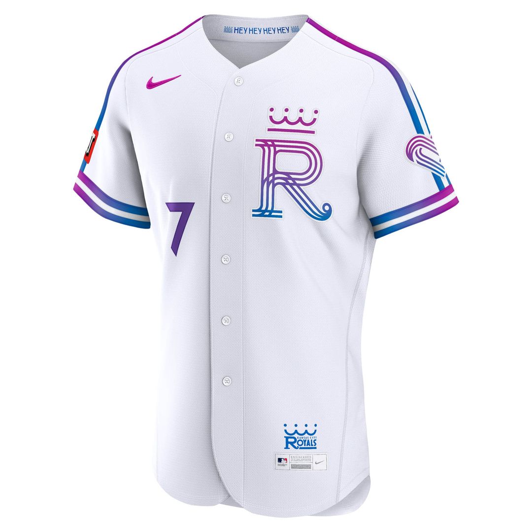 Kansas City Royals Bobby Witt Jr. Nike 2026 City Connect Authentic Sponsor Patch Jersey - White