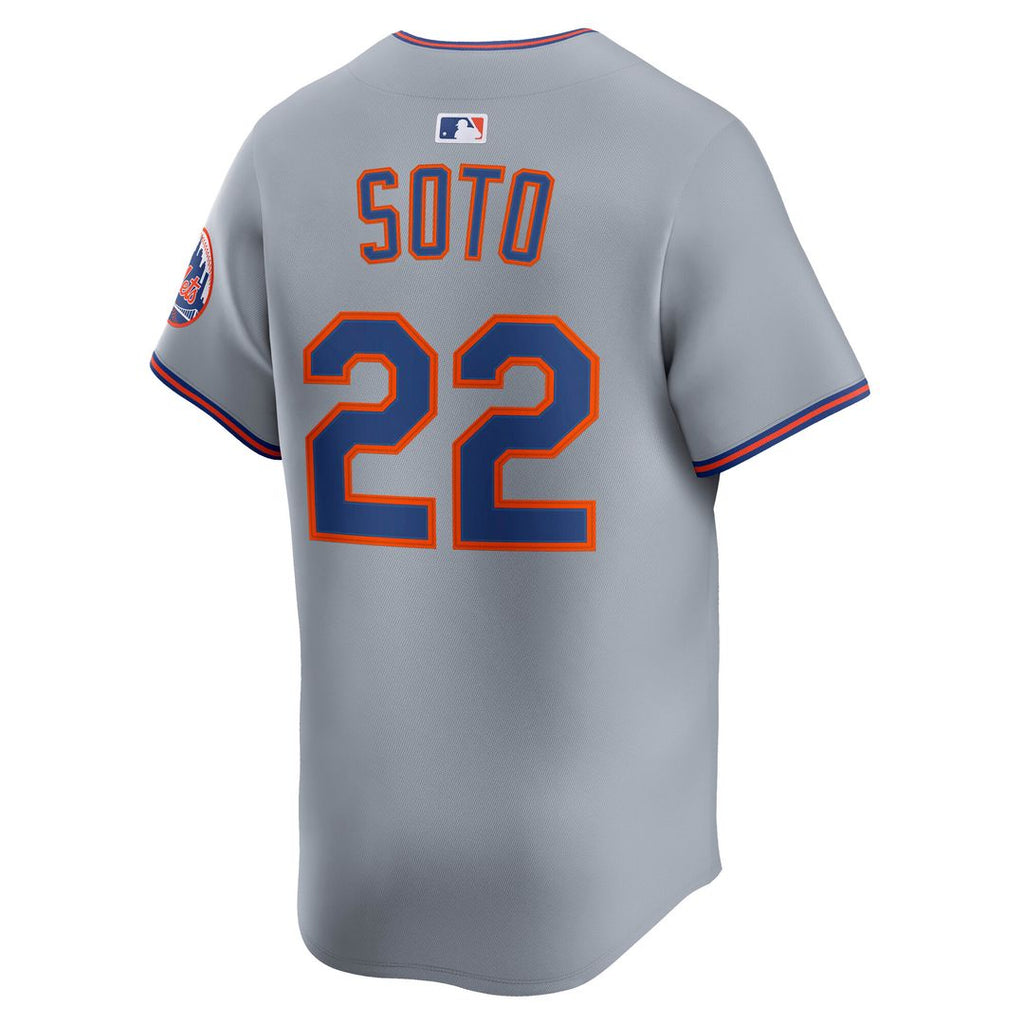 New York Mets Juan Soto Nike Road Limited Player Jersey - Gray