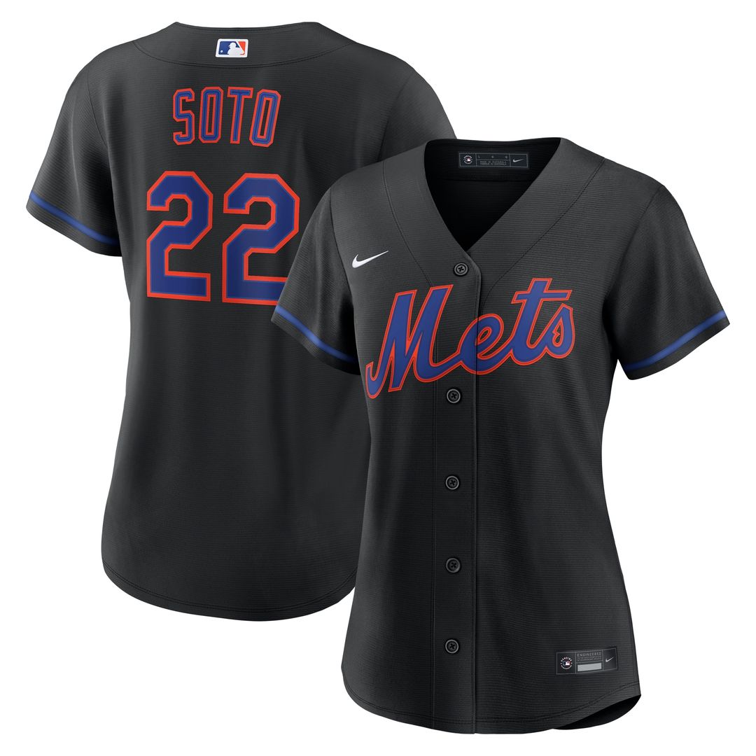 New York Mets Juan Soto Nike Women's Alternate Replica Jersey - Black