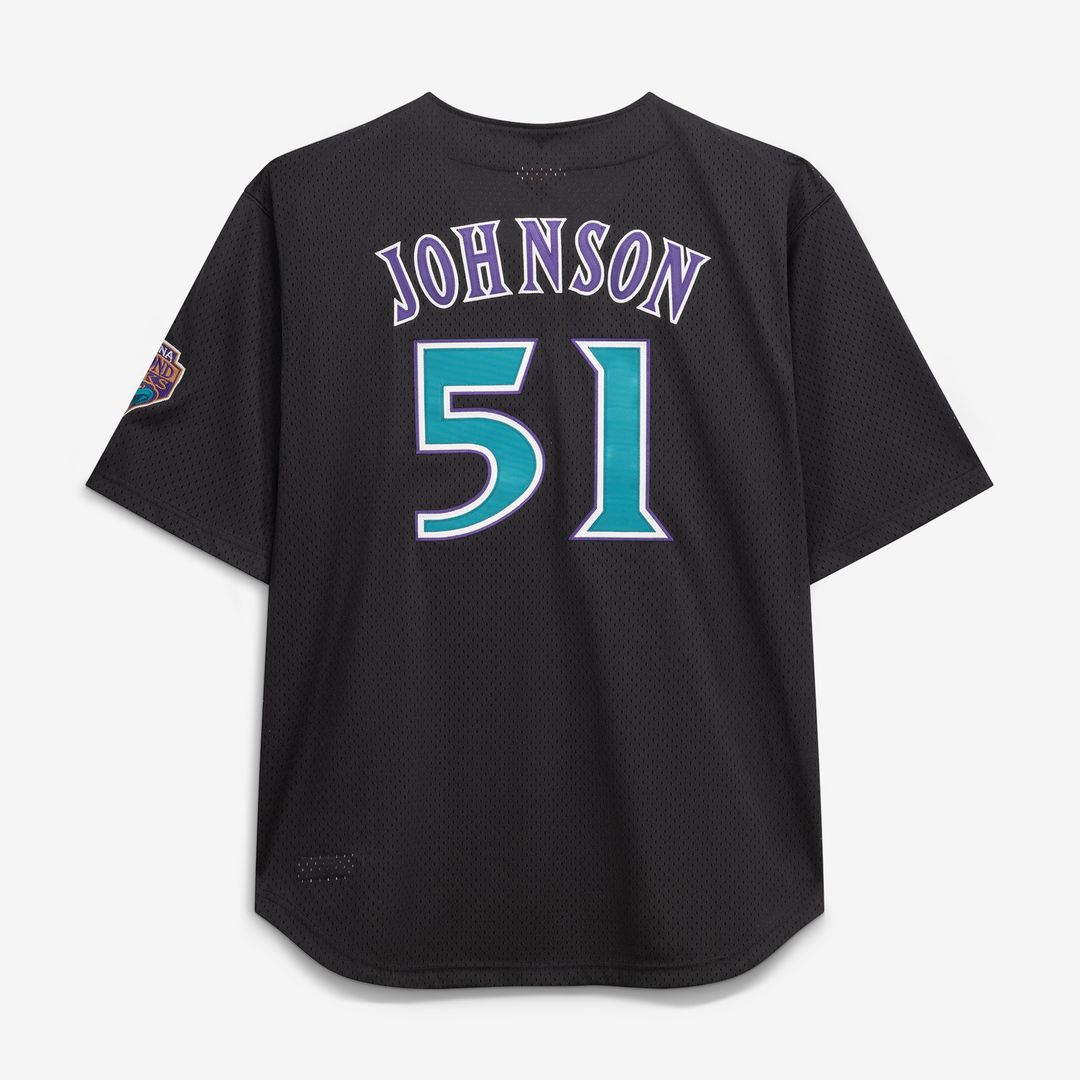 Arizona Diamondbacks Randy Johnson Mitchell & Ness Big & Tall Cooperstown Mesh Batting Practice Jersey - Black