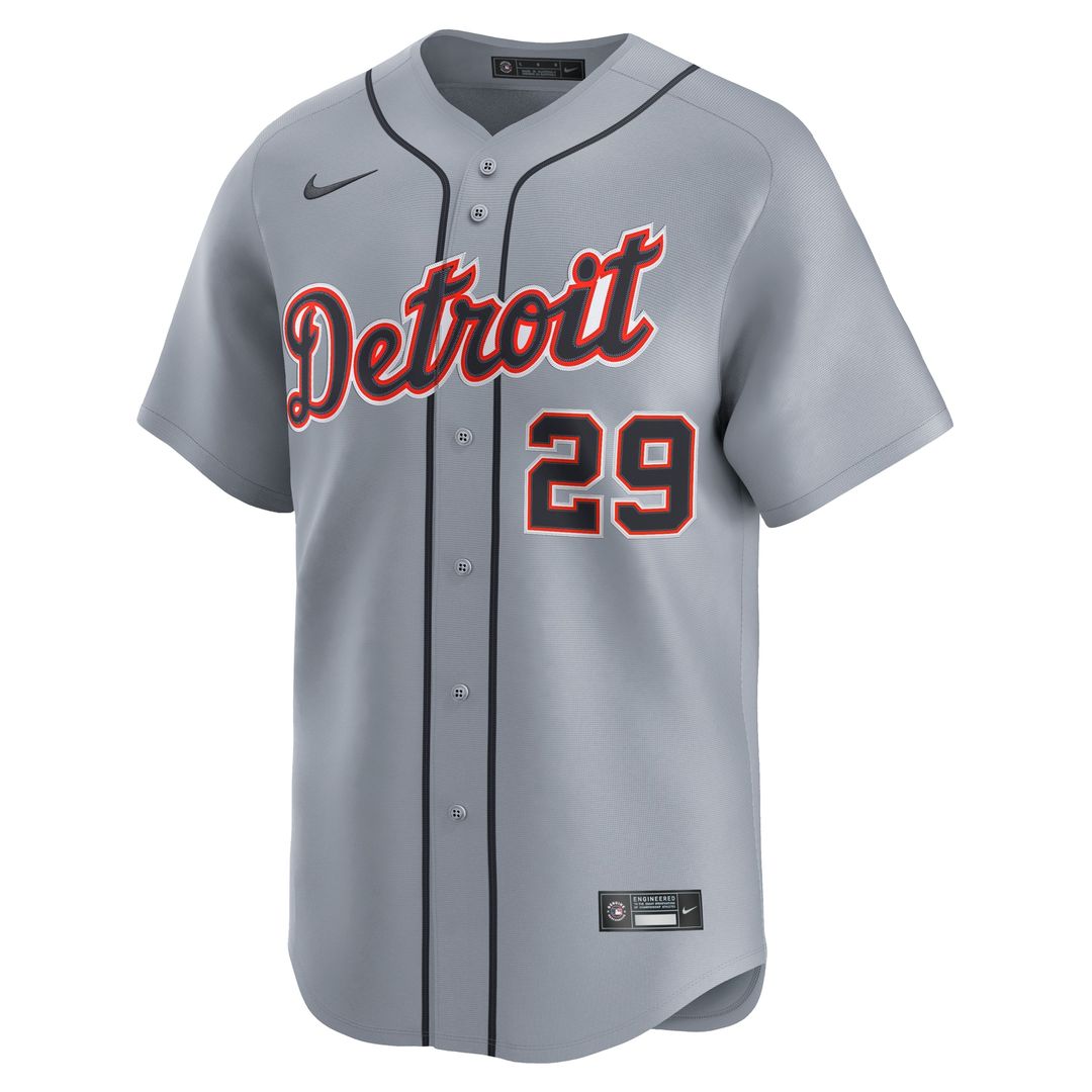 Detroit Tigers Tarik Skubal Nike Road Limited Jersey - Gray