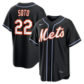 New York Mets Juan Soto Nike Fashion Replica Black Out Jersey