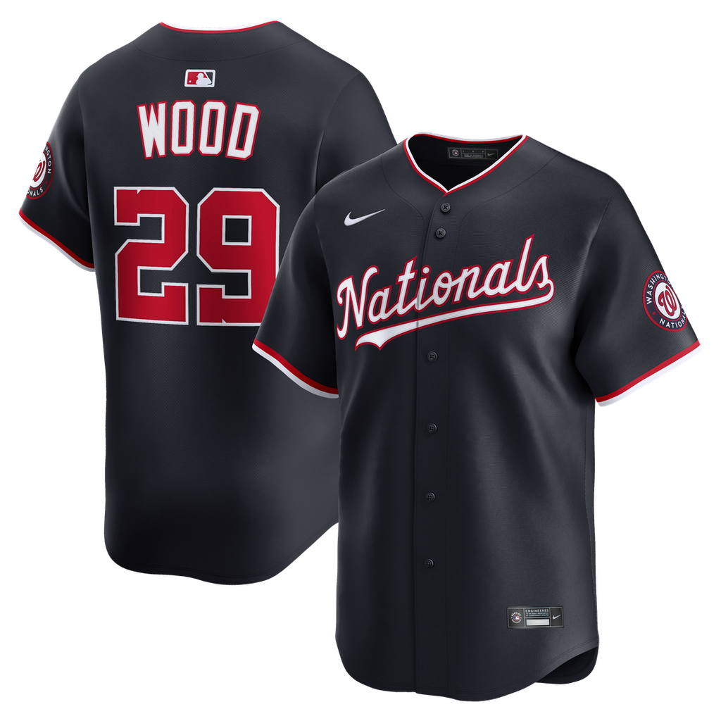 Washington Nationals James Wood Nike Alternate Limited Player Jersey - Navy