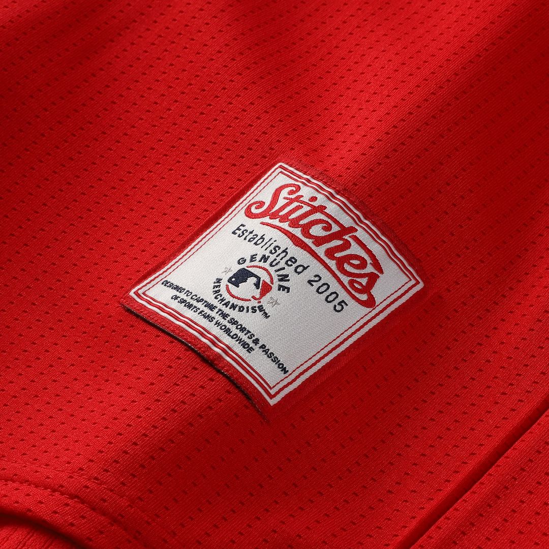 St. Louis Cardinals Stitches Team Color Full - Button Fashion Jersey - Red