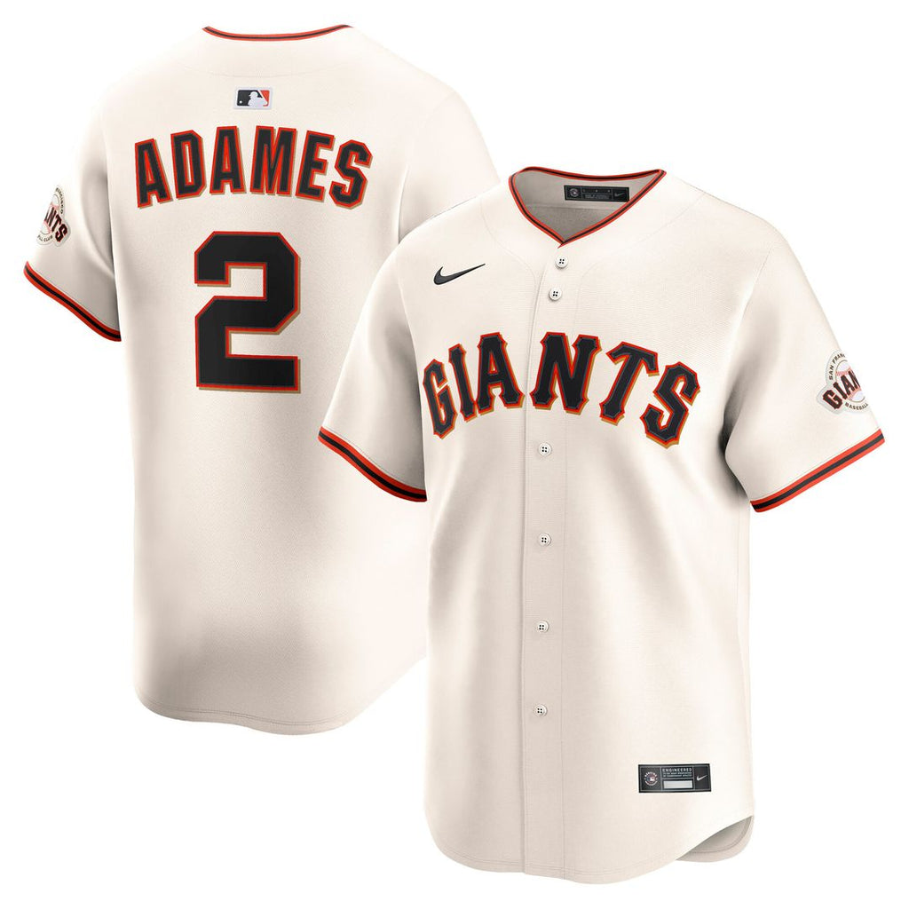 San Francisco Giants Willy Adames Nike Home Limited Player Jersey - Cream