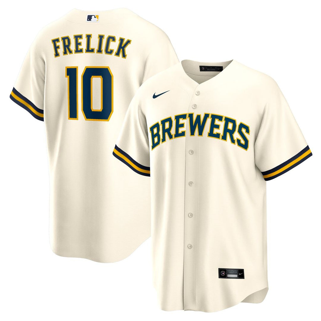 Milwaukee Brewers Sal Frelick Nike Home Replica Player Jersey - Cream