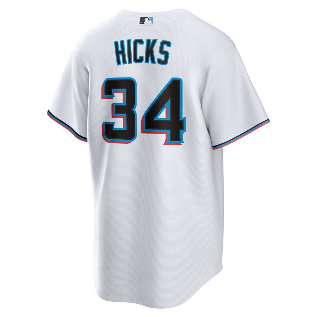 Miami Marlins Liam Hicks Nike Home Replica Jersey - White