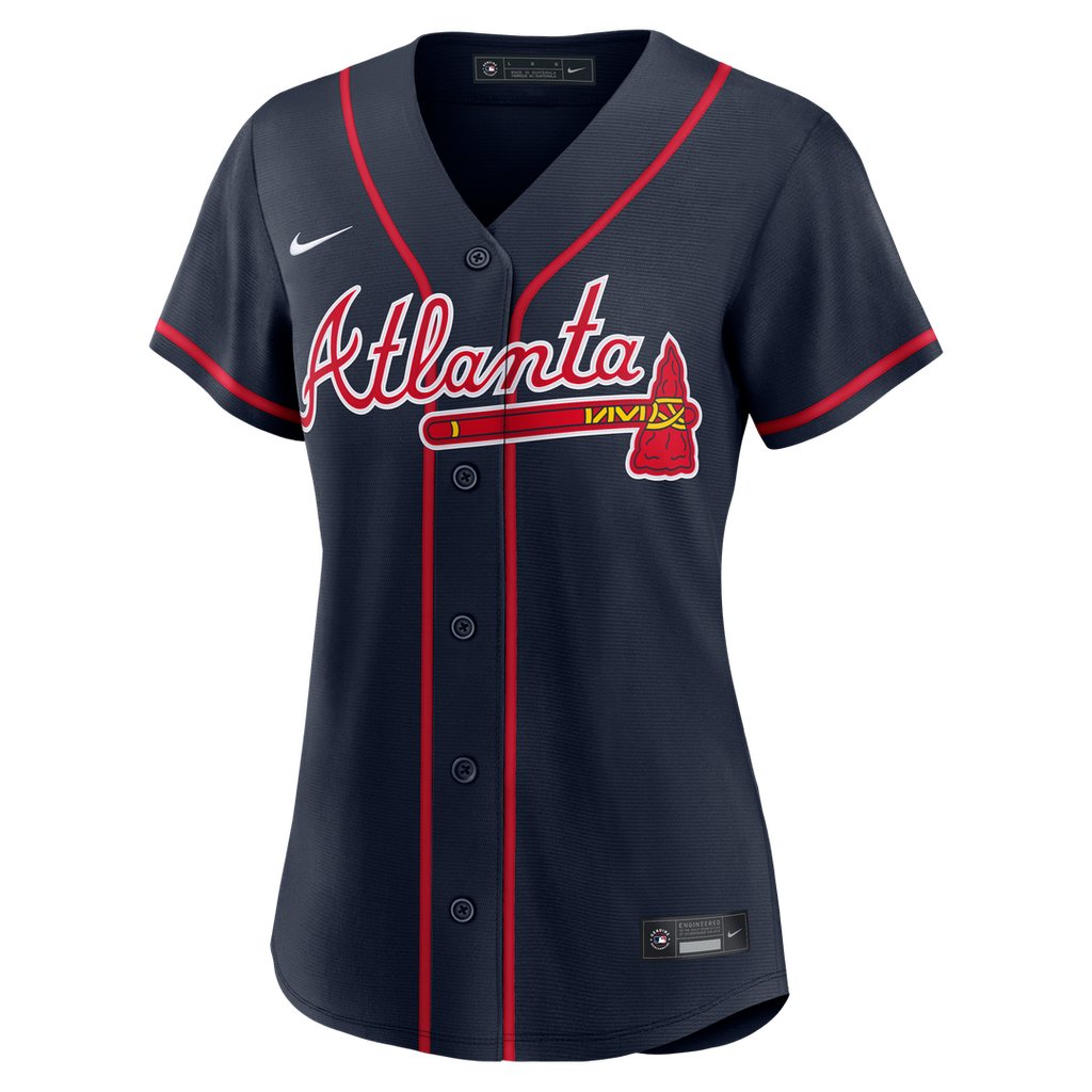 Atlanta Braves Ronald Acuña Jr. Nike Women's Alternate Replica Jersey - Navy
