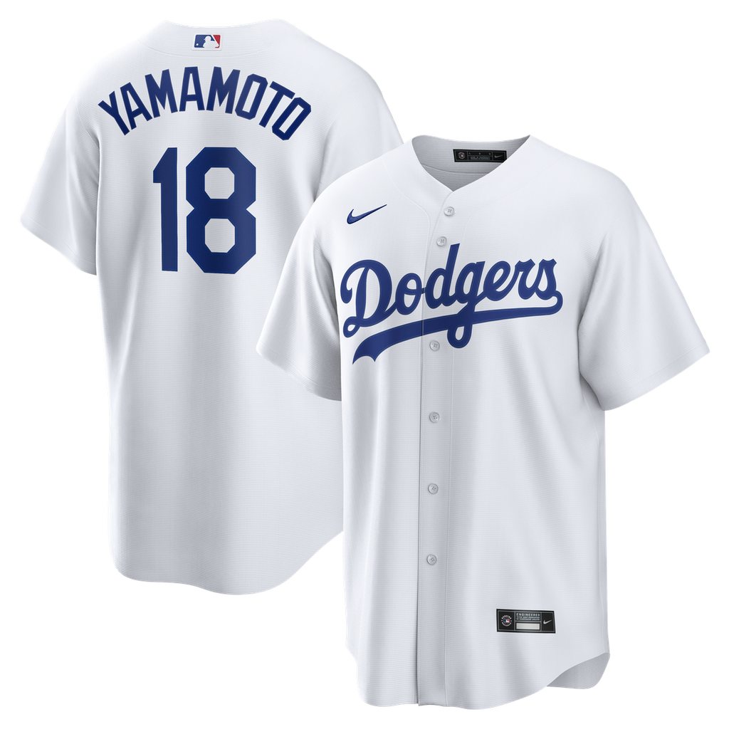 Los Angeles Dodgers Yoshinobu Yamamoto Nike Home Replica Jersey - White