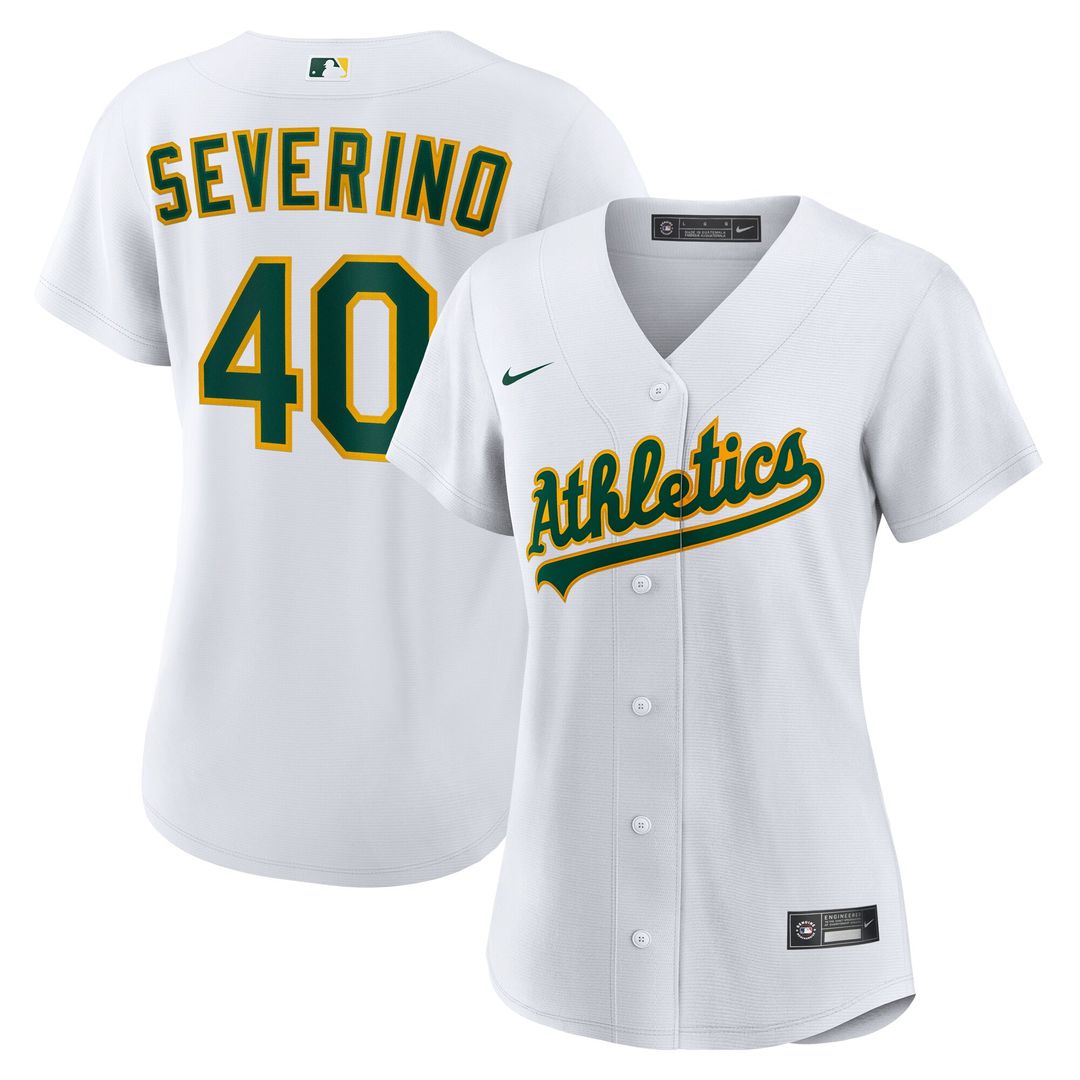 Athletics Luis Severino Nike Women's Home Replica Jersey - White