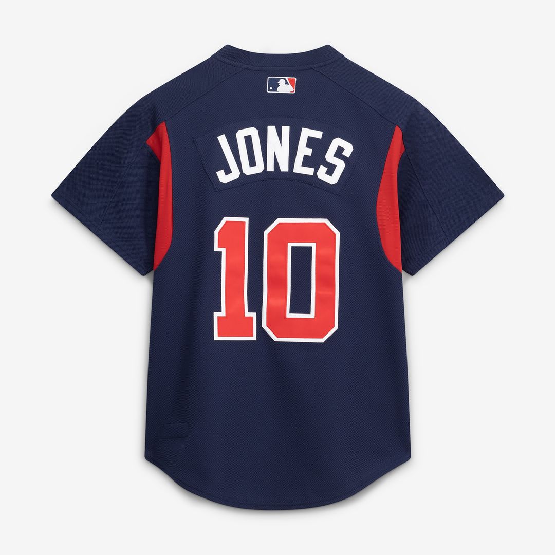 Atlanta Braves Chipper Jones Mitchell & Ness Authentic Batting Practice Jersey - Navy