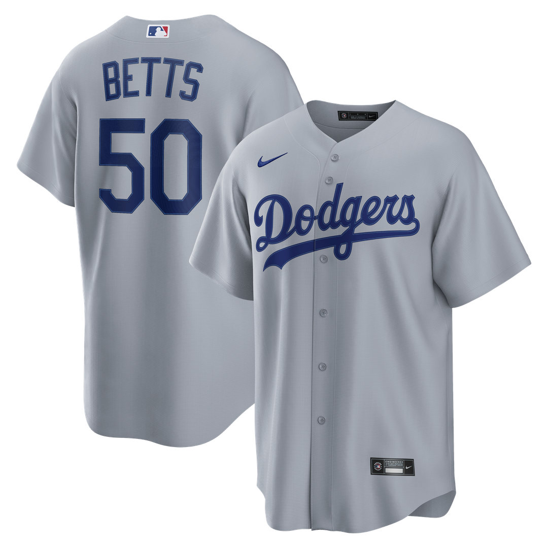Los Angeles Dodgers Mookie Betts Nike Road Replica Jersey - Gray