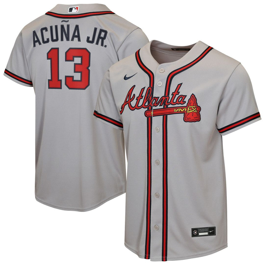 Atlanta Braves Ronald Acuña Jr. Nike Youth Road Replica Jersey - Gray