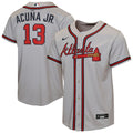 Atlanta Braves Ronald Acuña Jr. Nike Youth Road Replica Jersey - Gray