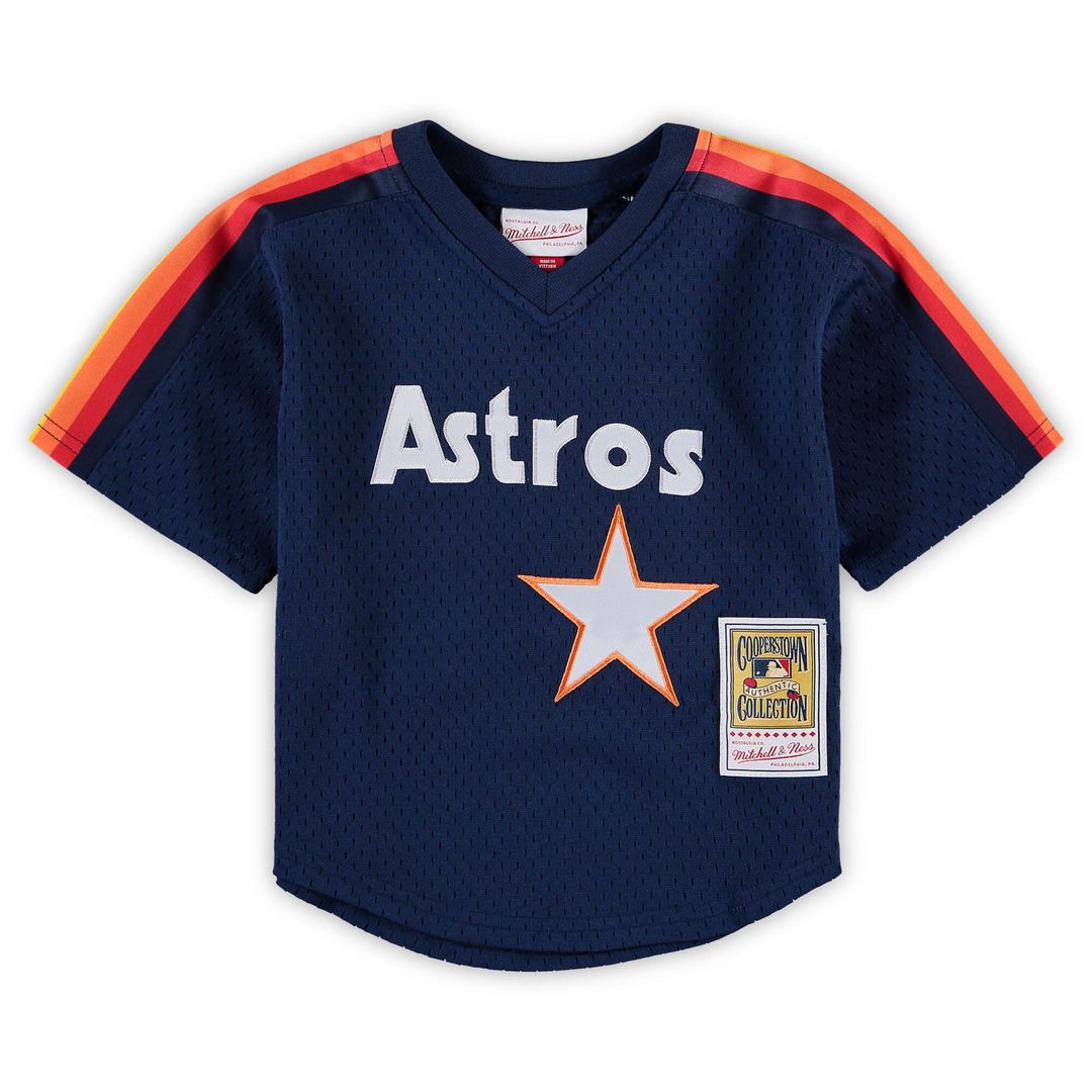 Houston Astros Nolan Ryan Mitchell & Ness Preschool & Toddler Cooperstown Mesh Batting Practice Jersey - Navy