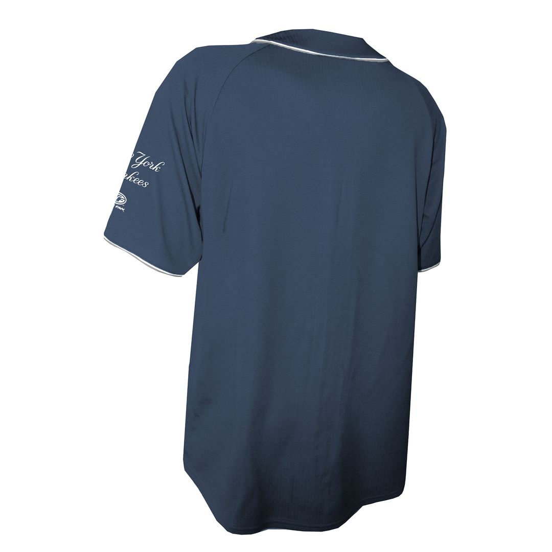 New York Yankees Stitches Team Color Full - Button Fashion Jersey - Navy