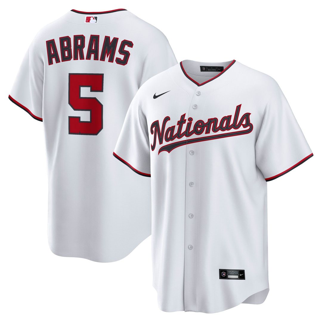 Washington Nationals CJ Abrams Nike Home Replica Jersey - White