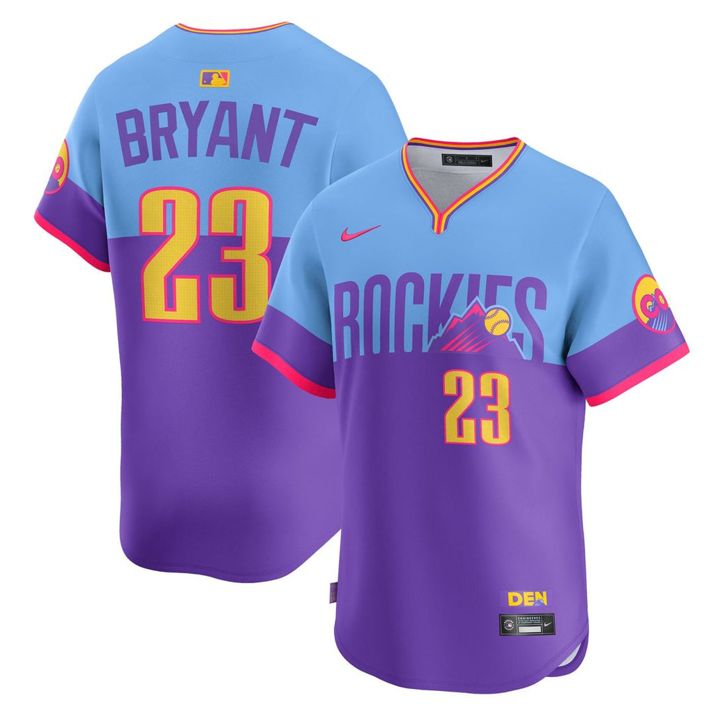 Colorado Rockies Kris Bryant Nike 2025 City Connect Limited Player Jersey - Purple/Light Blue