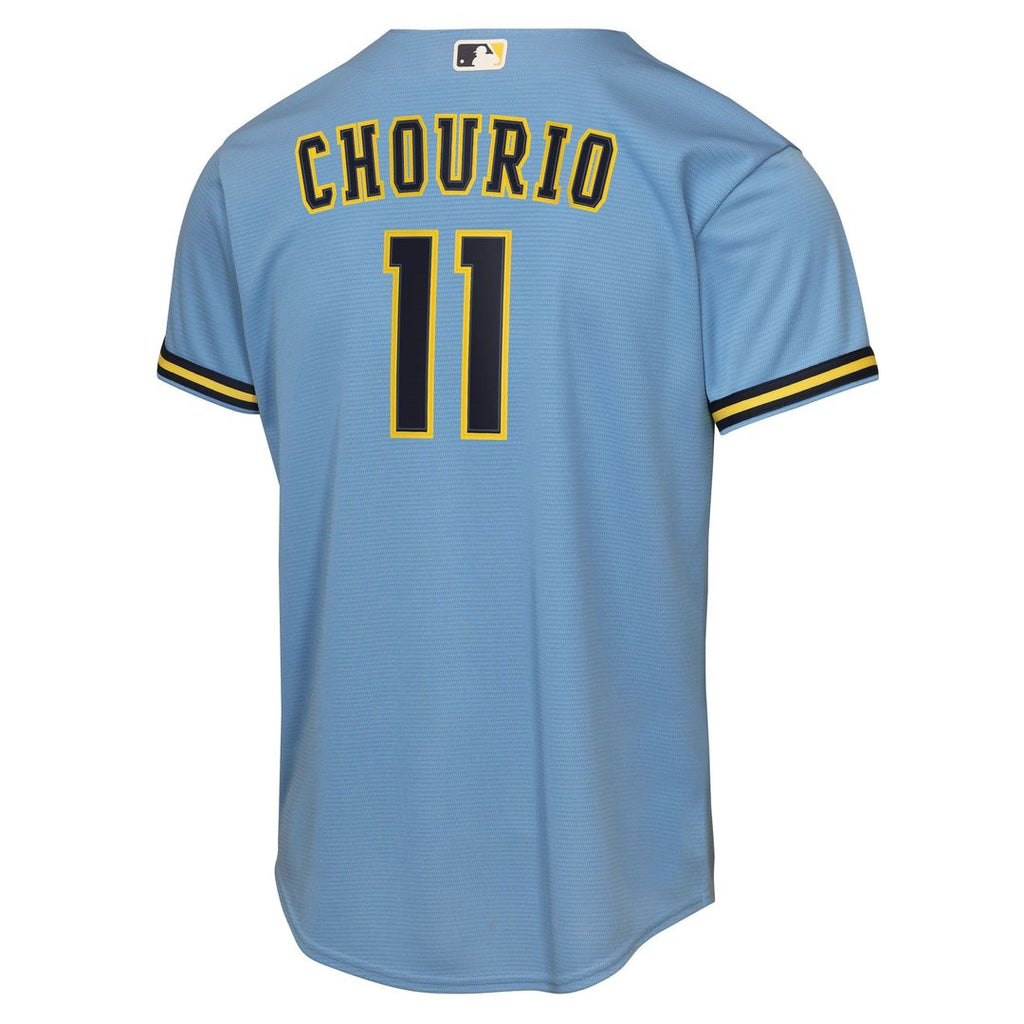 Milwaukee Brewers Jackson Chourio Nike Youth Road Replica Jersey - Light Blue