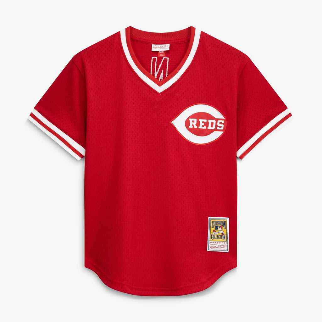 Cincinnati Reds Johnny Bench Mitchell & Ness Authentic Batting Practice Jersey - Scarlet