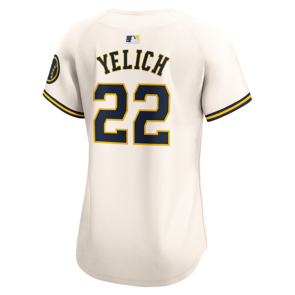 Milwaukee Brewers Christian Yelich Nike Women's Home Limited Player Jersey - Cream