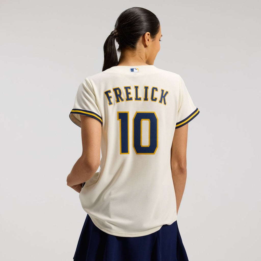 Milwaukee Brewers Sal Frelick Nike Women's Home Replica Jersey - Cream