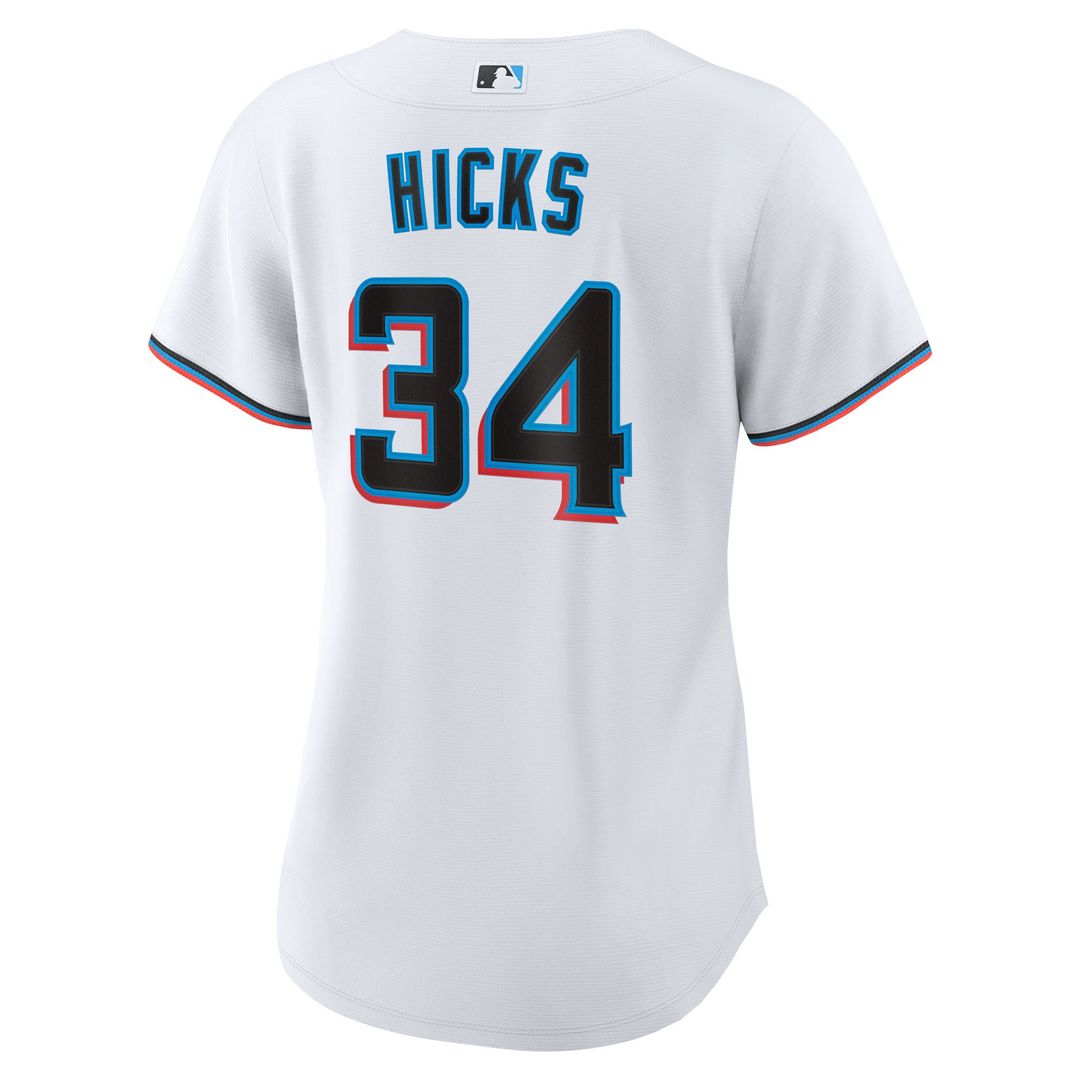 Miami Marlins Liam Hicks Nike Women's Home Replica Jersey - White