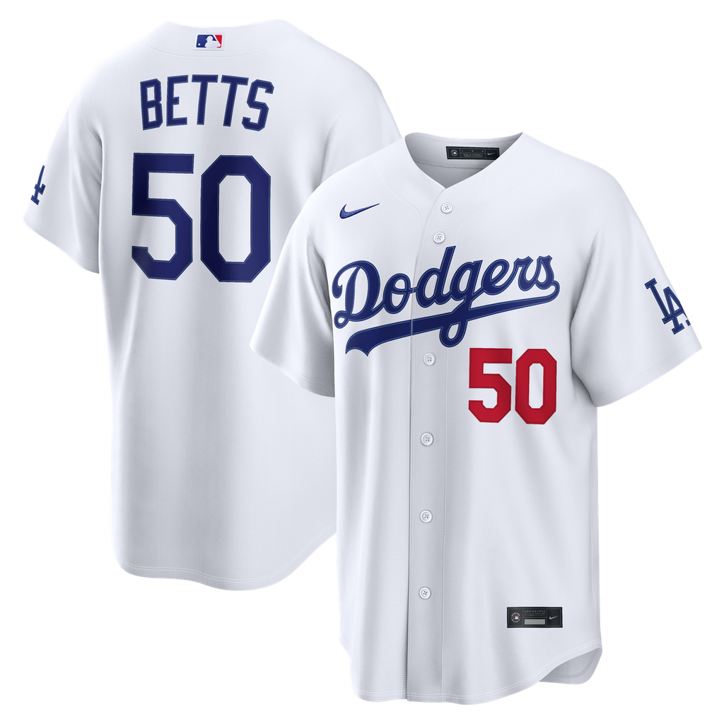 Los Angeles Dodgers Mookie Betts Nike Home Stadium Jersey - White