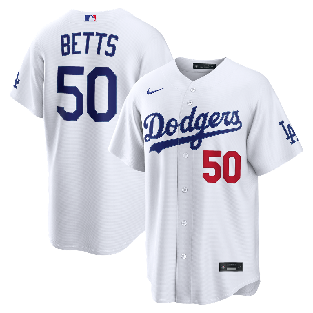 Los Angeles Dodgers Mookie Betts Nike Home Stadium Jersey - White