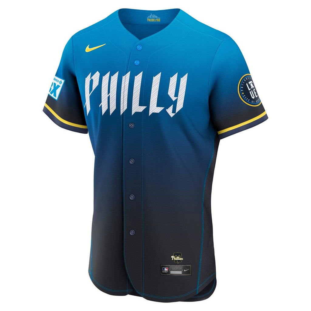 Philadelphia Phillies Nike City Connect Authentic Sponsor Patch Jersey - Navy